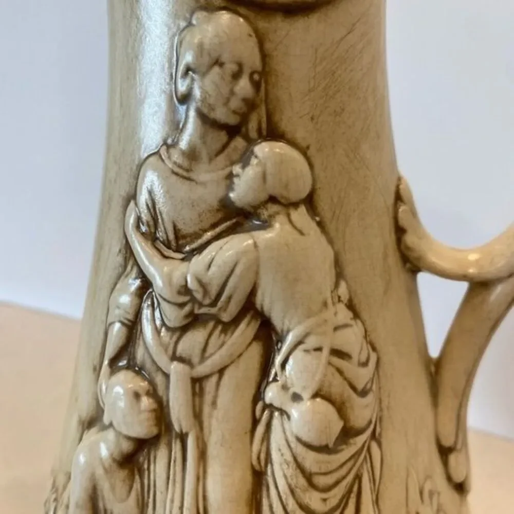 Samuel Alcock Ewer Jug Pitcher Naomi and her Daughters-in-Laws Ruth & Ophra - Picture 6 of 10